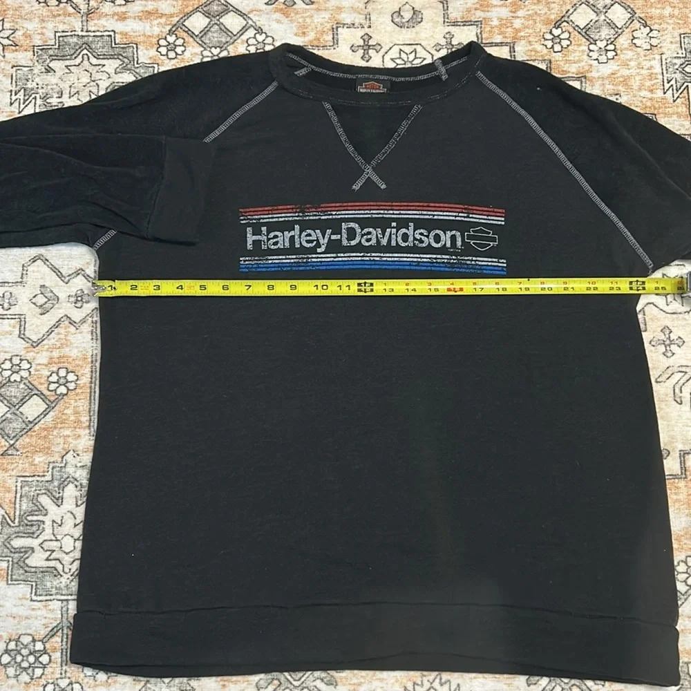 HARLEY-DAIDSON Horny Toad TX  black crewneck sweatshirt with signature logo **XL